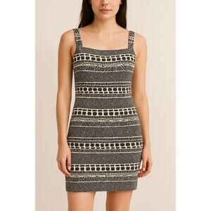 Brandy Melville Black White Tribal Print Bodycon Mini Dress Women’s One Size